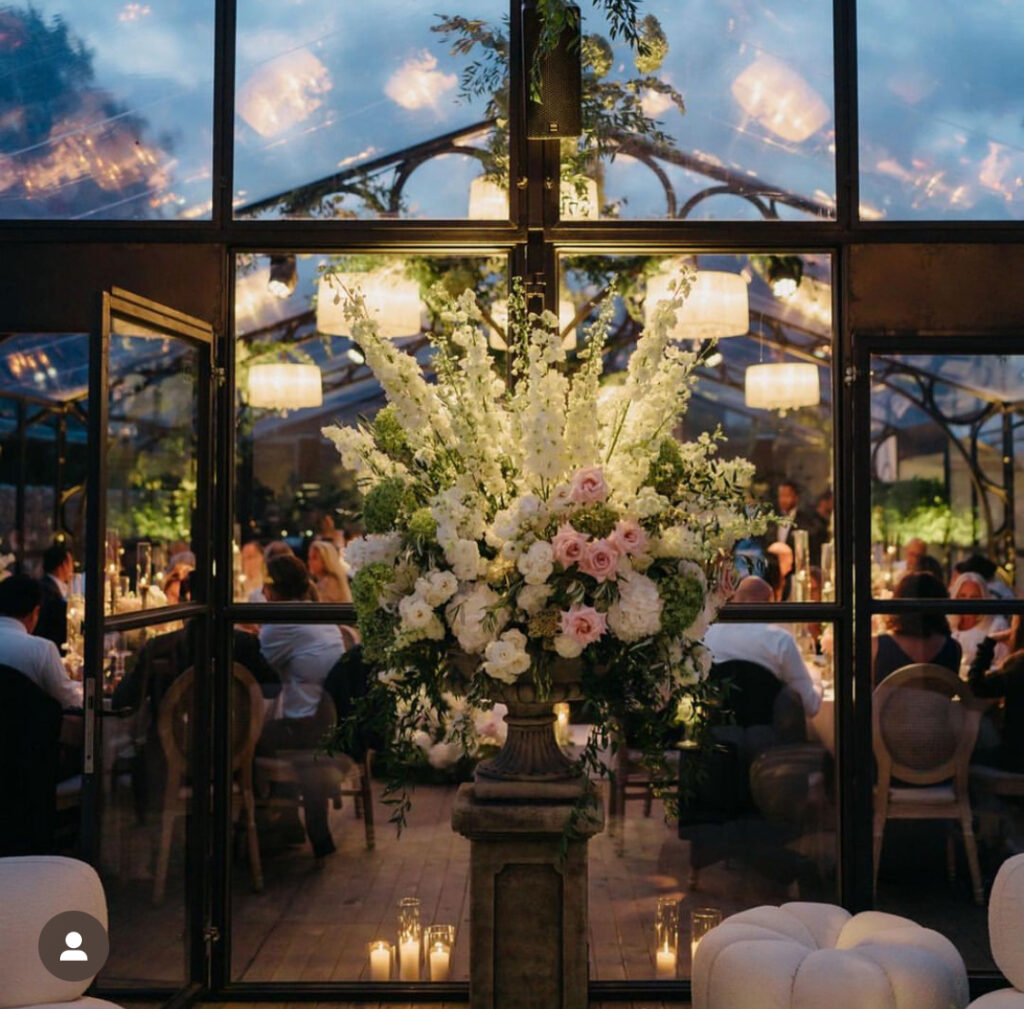 PBI orangery with wedding chandeliers